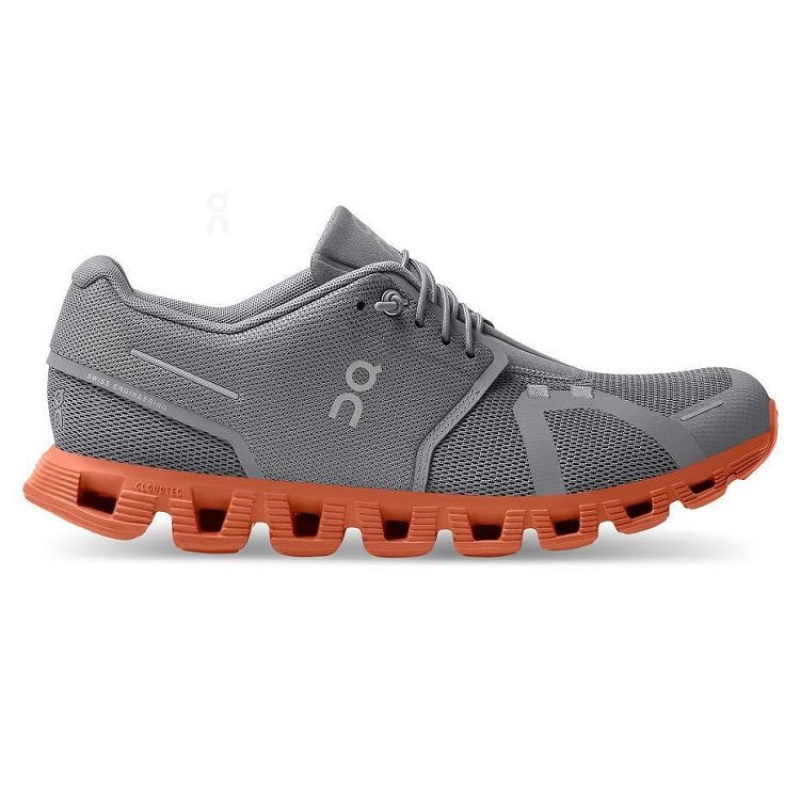 On Cloud Cloud 5 Gris Naranjas | PE_ON8424