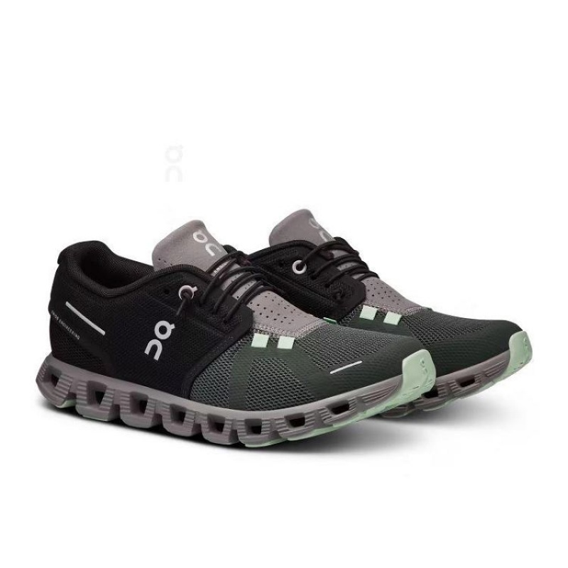 On Cloud Cloud 5 Negras Verde Oliva | PE_ON8276
