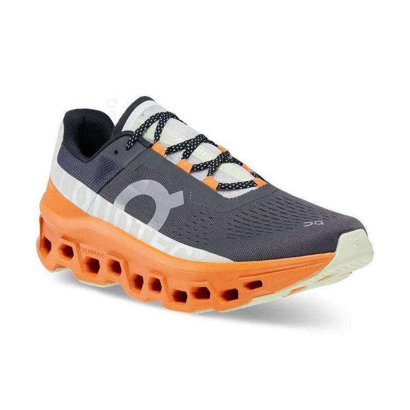 On Cloud Cloudmonster Gris Naranjas | PE_ON8904
