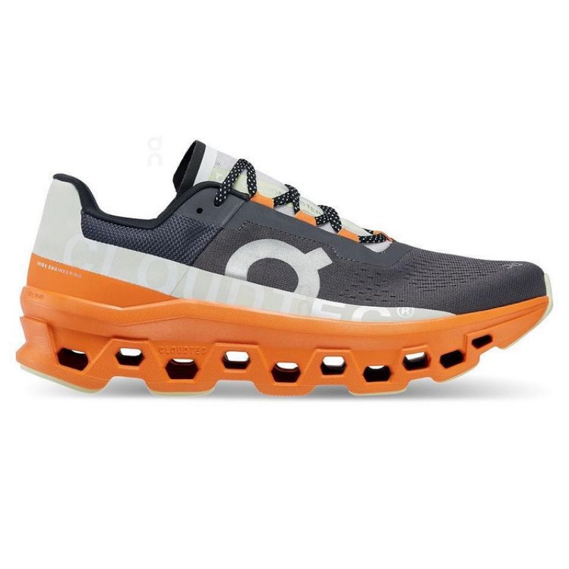On Cloud Cloudmonster Gris Naranjas | PE_ON8904