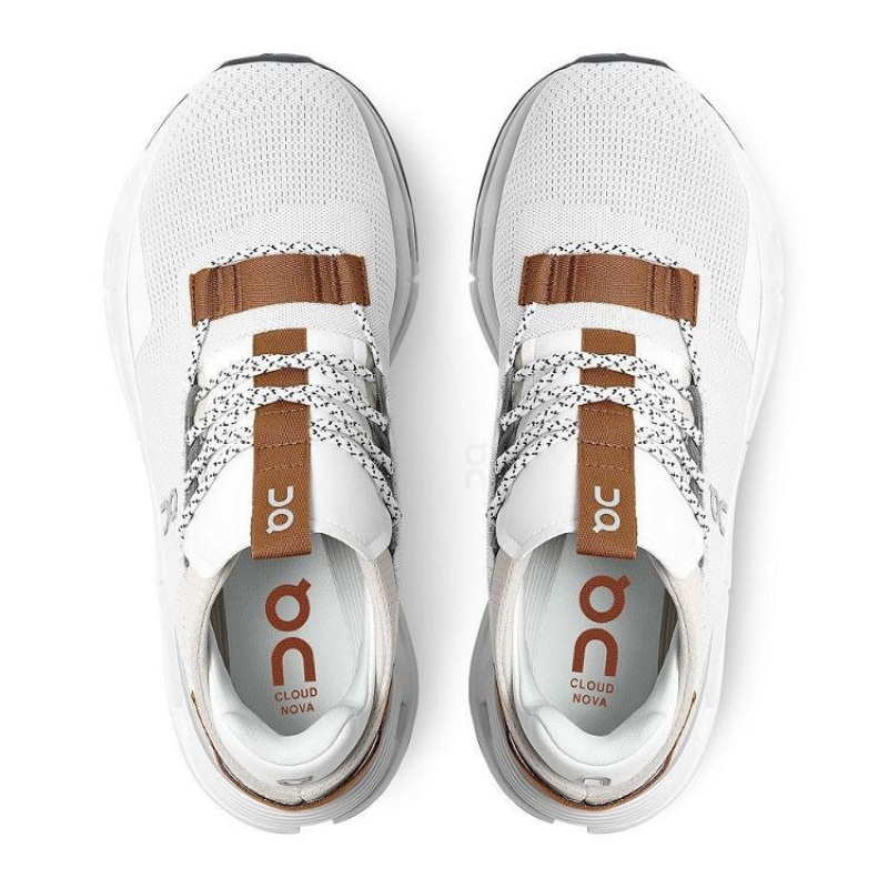 On Cloud Cloudnova Blancas Marrones | PE_ON8146