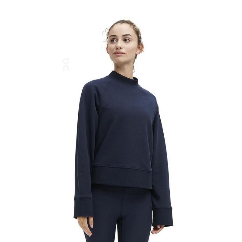 On Cloud Crew Neck Azul Marino | PE_ON8718