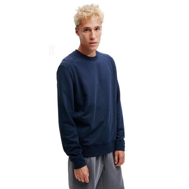 On Cloud Crew Neck Azul Marino | PE_ON9166