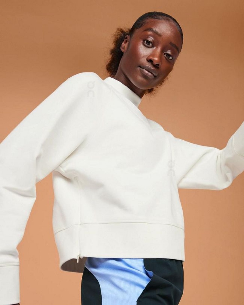 On Cloud Crew Neck Blancas | PE_ON8380