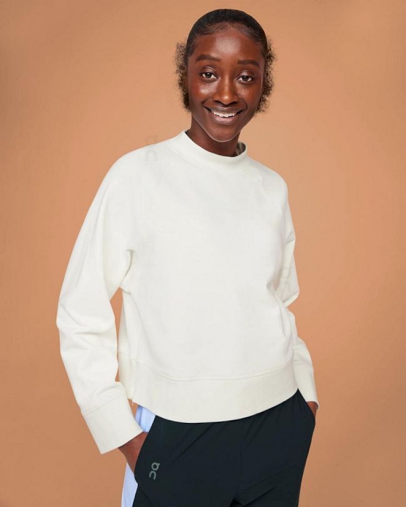 On Cloud Crew Neck Blancas | PE_ON8380